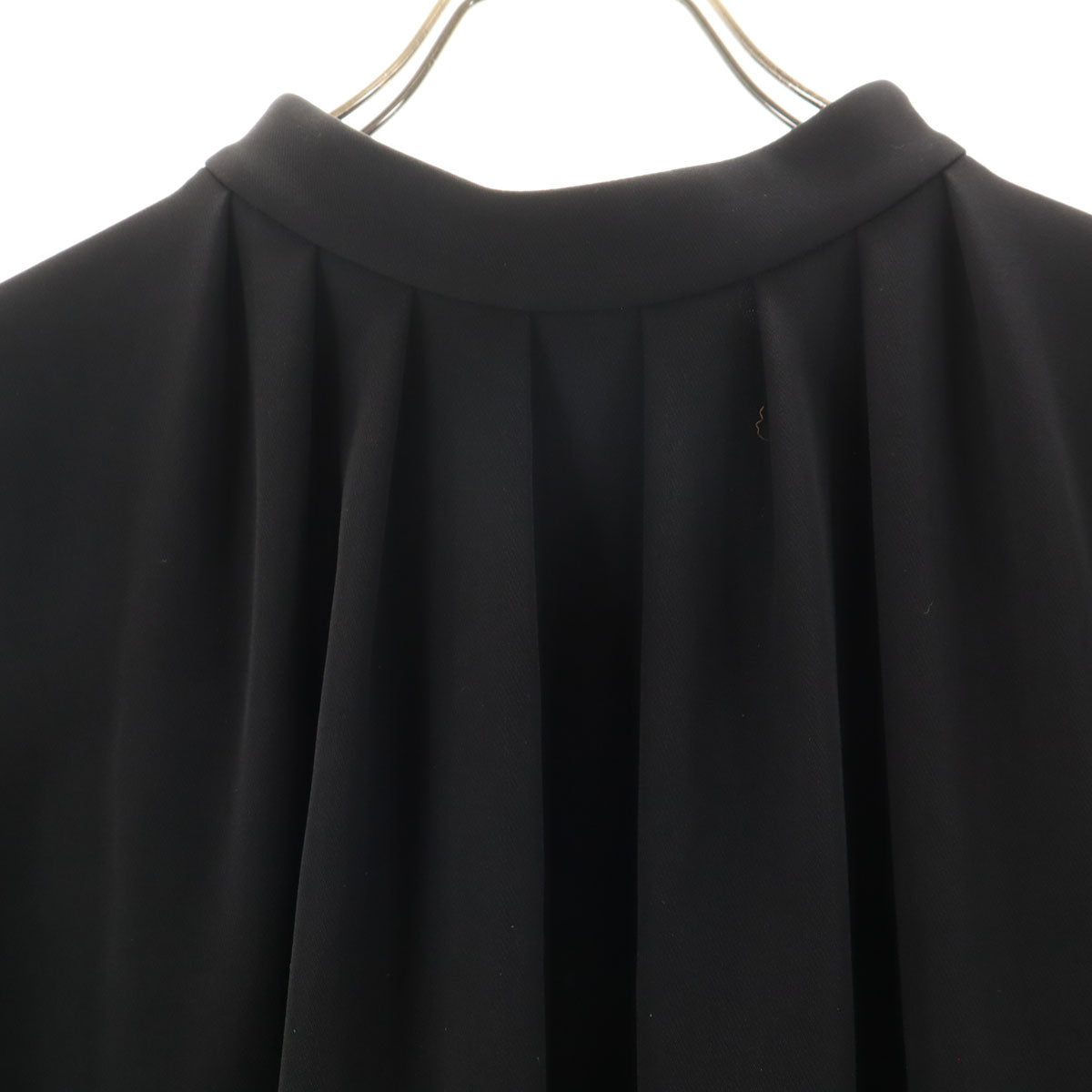 ENFOLD エンフォルド フレンチスリーブ タック ボトルネック ロングワンピース 36 ブラック系 レディース