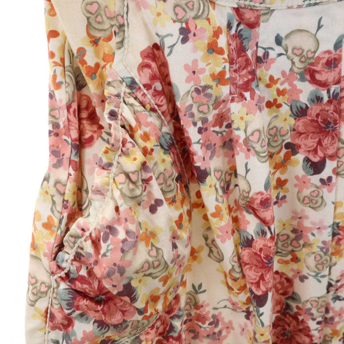 LOVEMOSCHINO ラブモスキーノ 総柄 ノースリーブ 膝丈ワンピース USA2 レディース