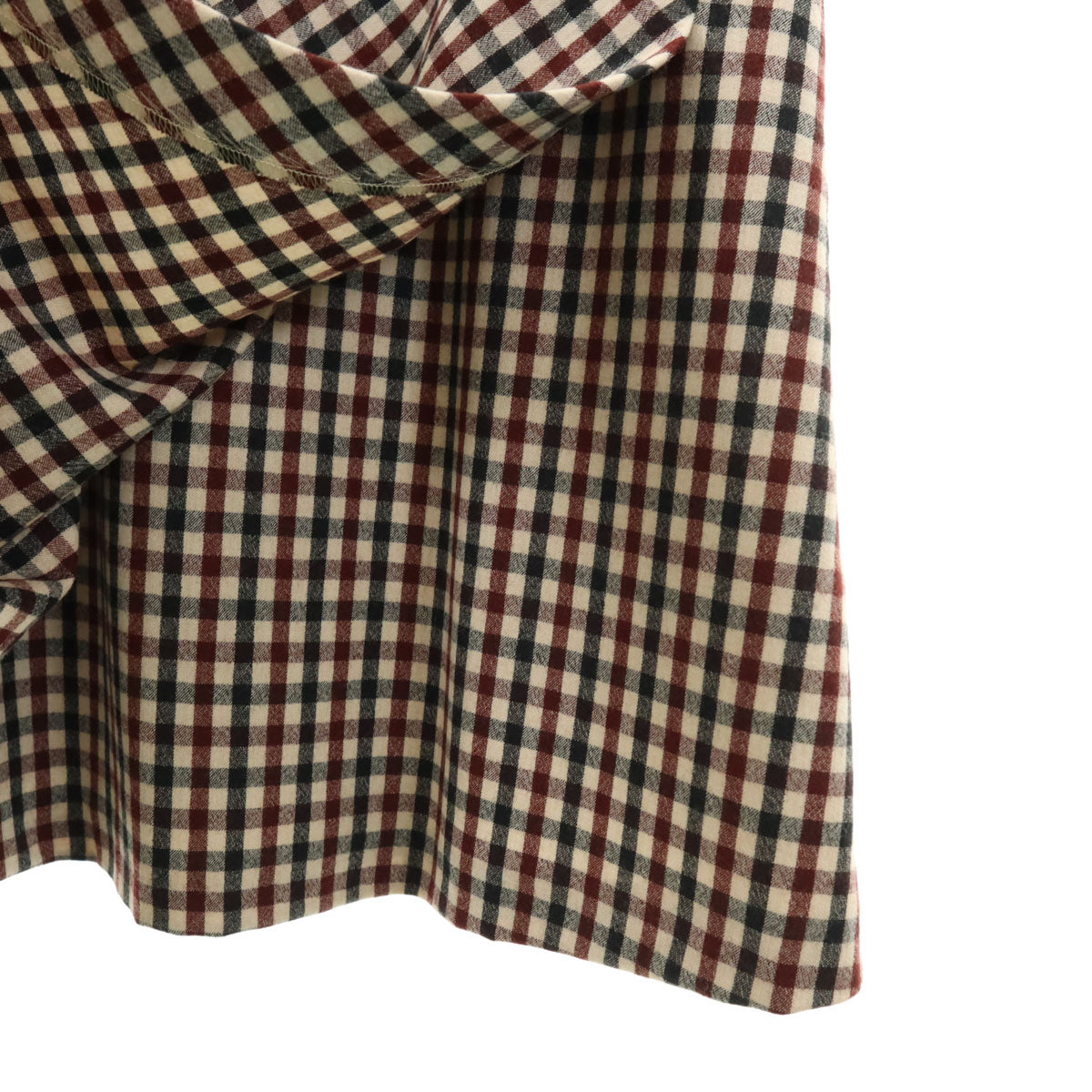 MAX MARA Weekend マックスマーラウィークエンド ウールブレンド チェック柄 半袖 ワンピース 38 グレー系 レディース