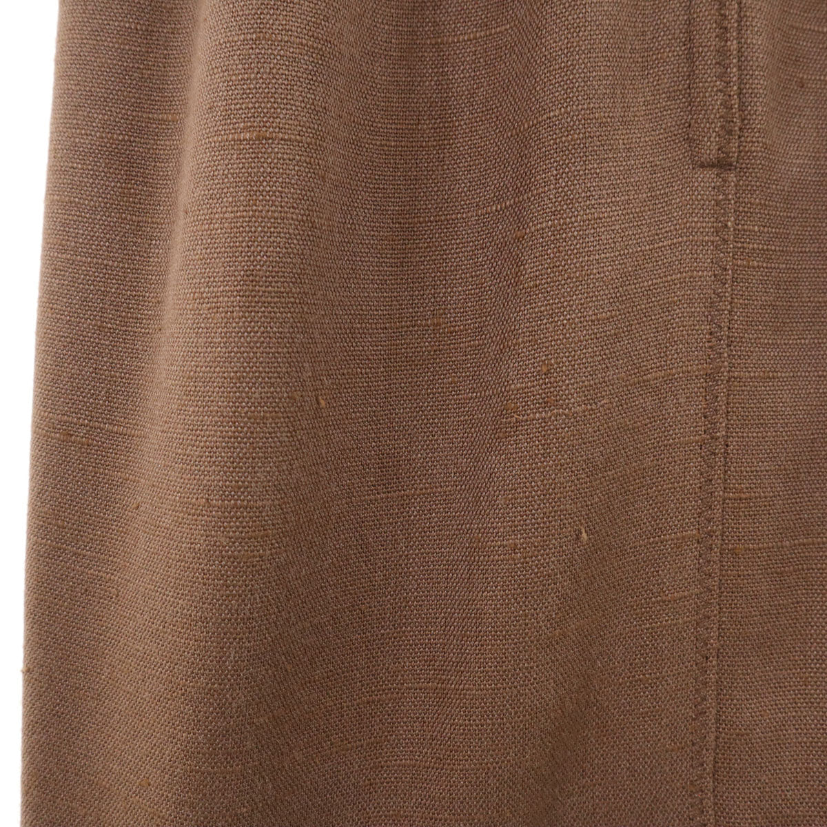 DOLCE&GABBANA ドルチェアンドガッバーナ イタリア製 シルク フレンチスリーブ リネンライク ワンピース 40 ブラウン系 レディース