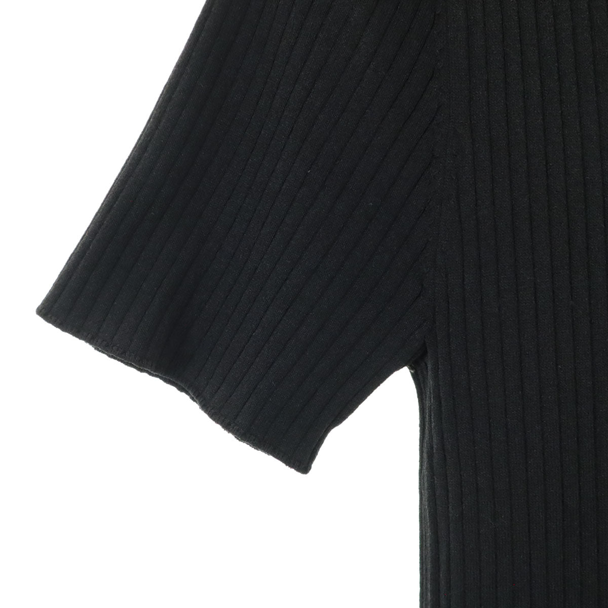 BLUE LABEL CRESTBRIDGE ブルーレーベルクレストブリッジ 半袖 ニット切替 ワンピース 36 黒系 三陽商会 レディース