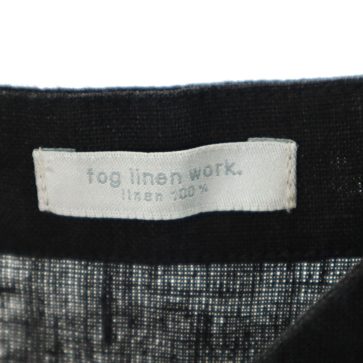 fog linen work フォグリネンワーク リネン ジャンパースカート ブラック ワンピース レディース