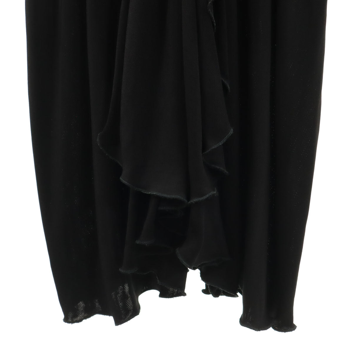 DOLCE&GABBANA ドルチェアンドガッバーナ イタリア製 半袖 Vネック ワンピース 42 ブラック レディース