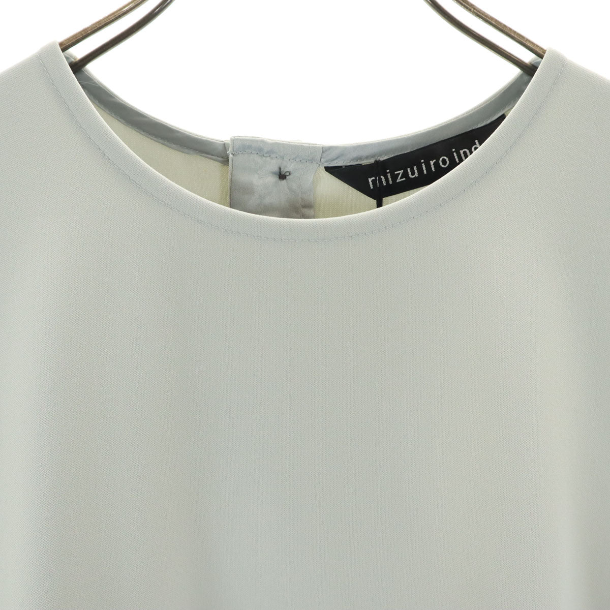 未使用 mizuiro ind ミズイロインド 日本製 ノースリーブ ワンピース グレー レディース