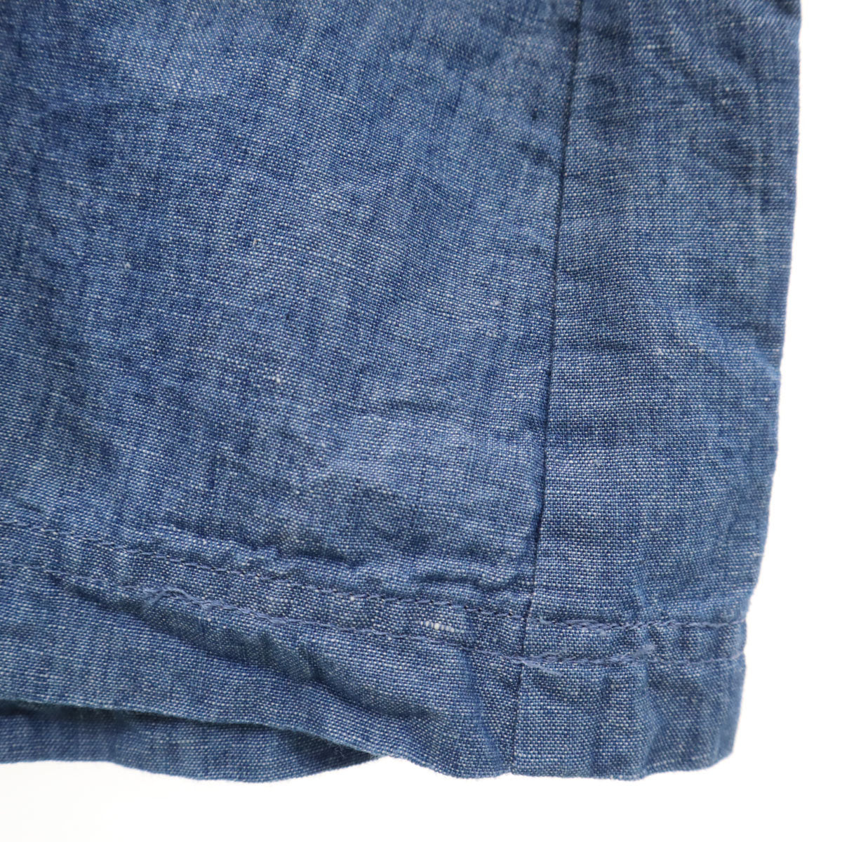 tsumugi ツムギ 半袖 ダンガリー ワンピース F ブルー系 レディース