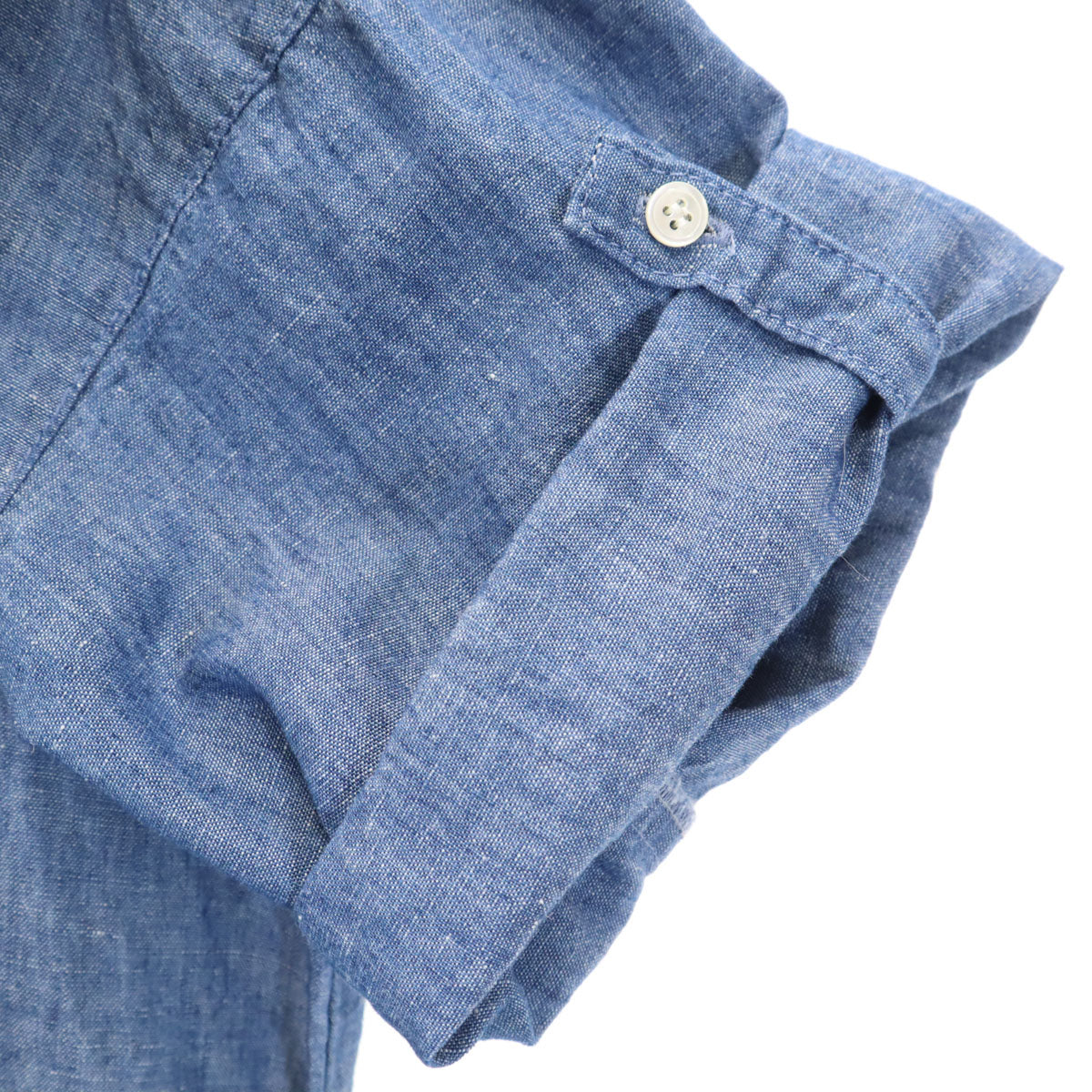 tsumugi ツムギ 半袖 ダンガリー ワンピース F ブルー系 レディース