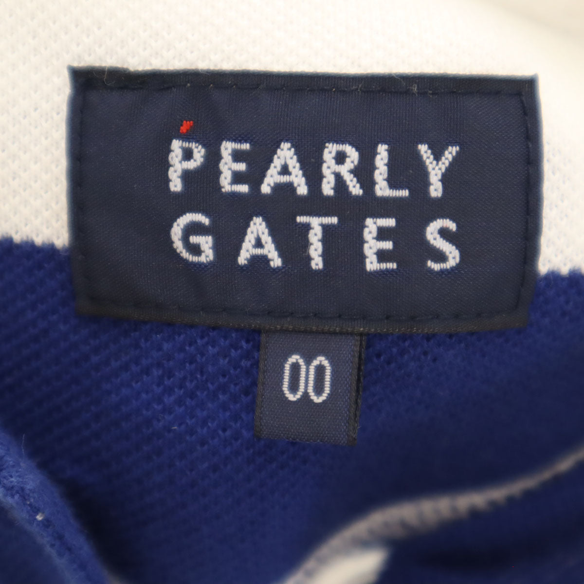 PEARLY GATES パーリーゲイツ 日本製 ボーダー柄 ゴルフ ノースリーブ ポロ ワンピース 0 0 ホワイト 鹿の子 レディース