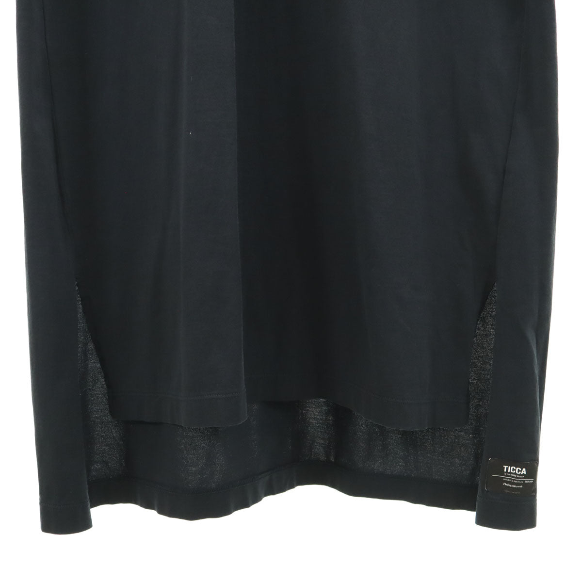 TICCA ティッカ 日本製 5分袖 ロングワンピース F ブラック レディース