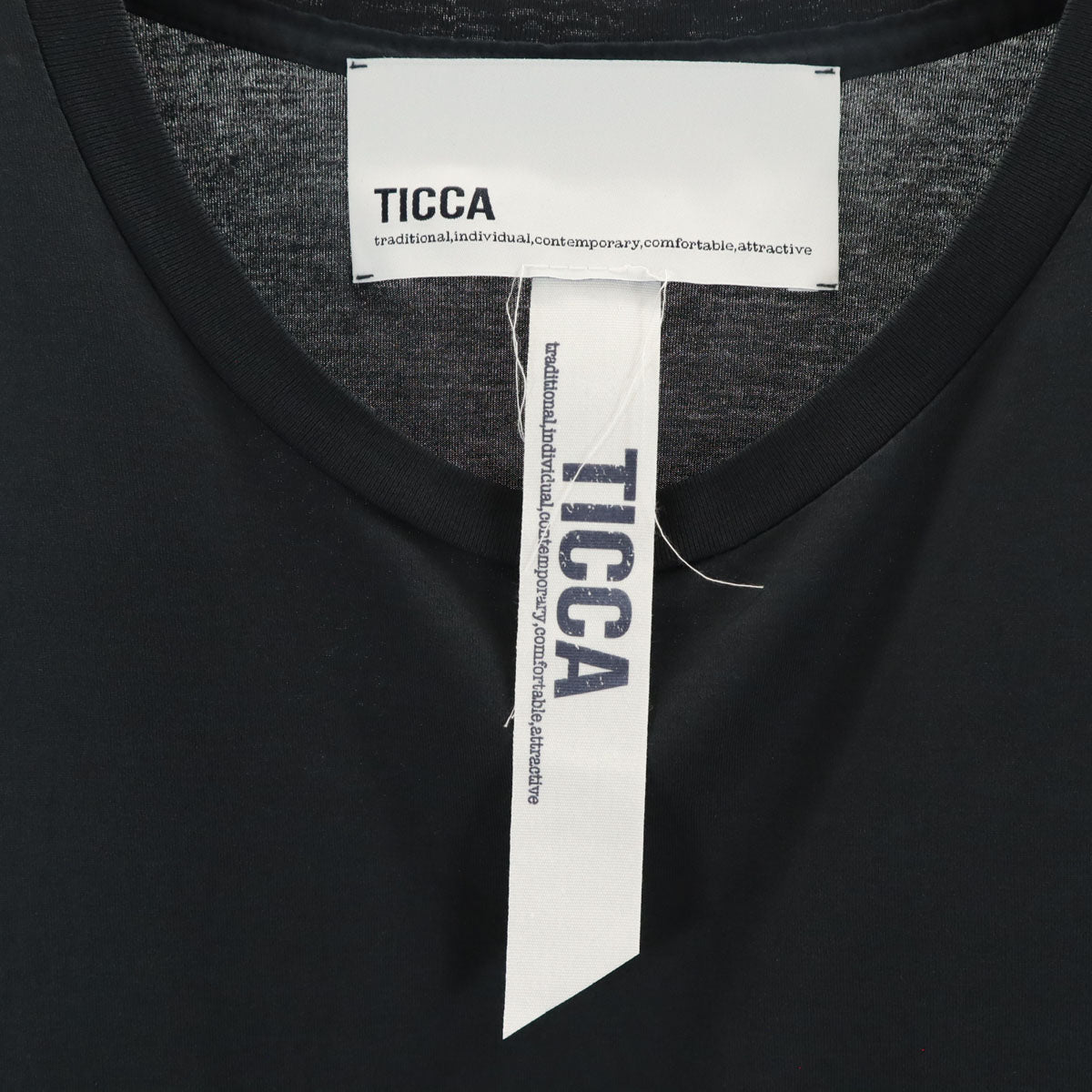 TICCA ティッカ 日本製 5分袖 ロングワンピース F ブラック レディース