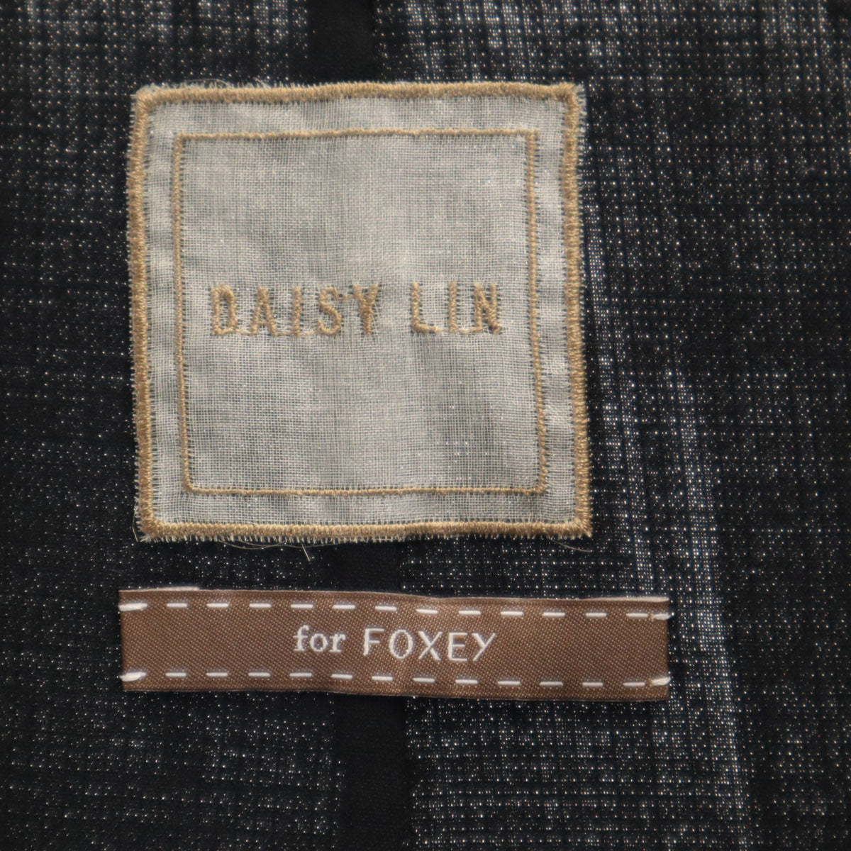 DAISY LIN For FOXEY デイジーリンフォーフォクシー 日本製 セレモニー コート 40 ブラック レディース