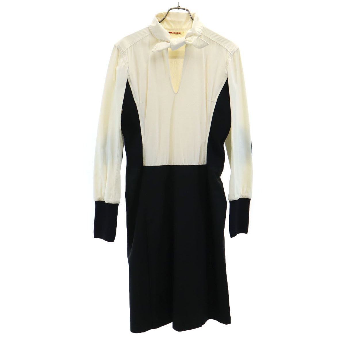 PRADA SPORTS プラダスポーツ イタリア製 長袖 ワンピース 40 アイボリー レディース