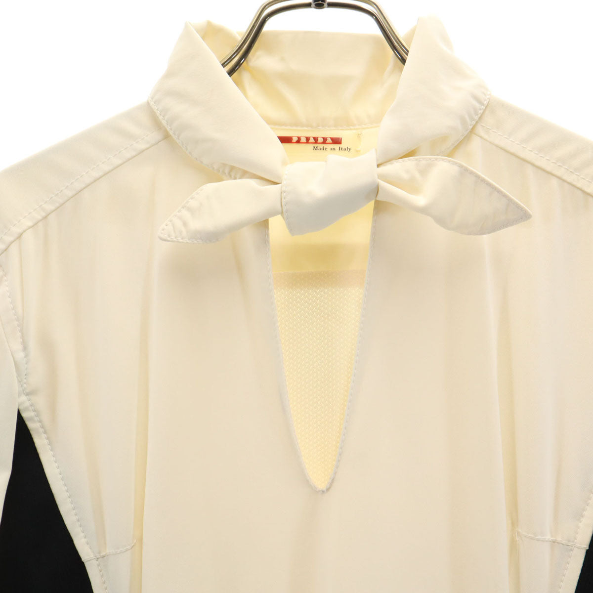 PRADA SPORTS プラダスポーツ イタリア製 長袖 ワンピース 40 アイボリー レディース