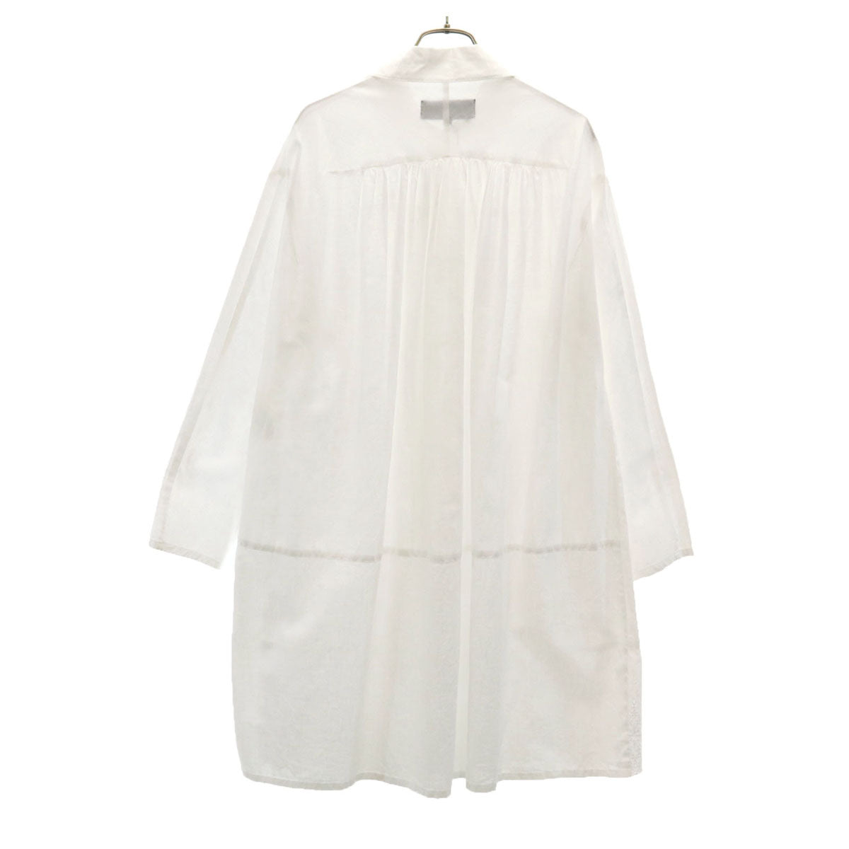 tricot COMME des GARCONS トリココムデギャルソン 2010年 日本製 リネンブレンド 長袖 シャツワンピース M ホワイト レディース