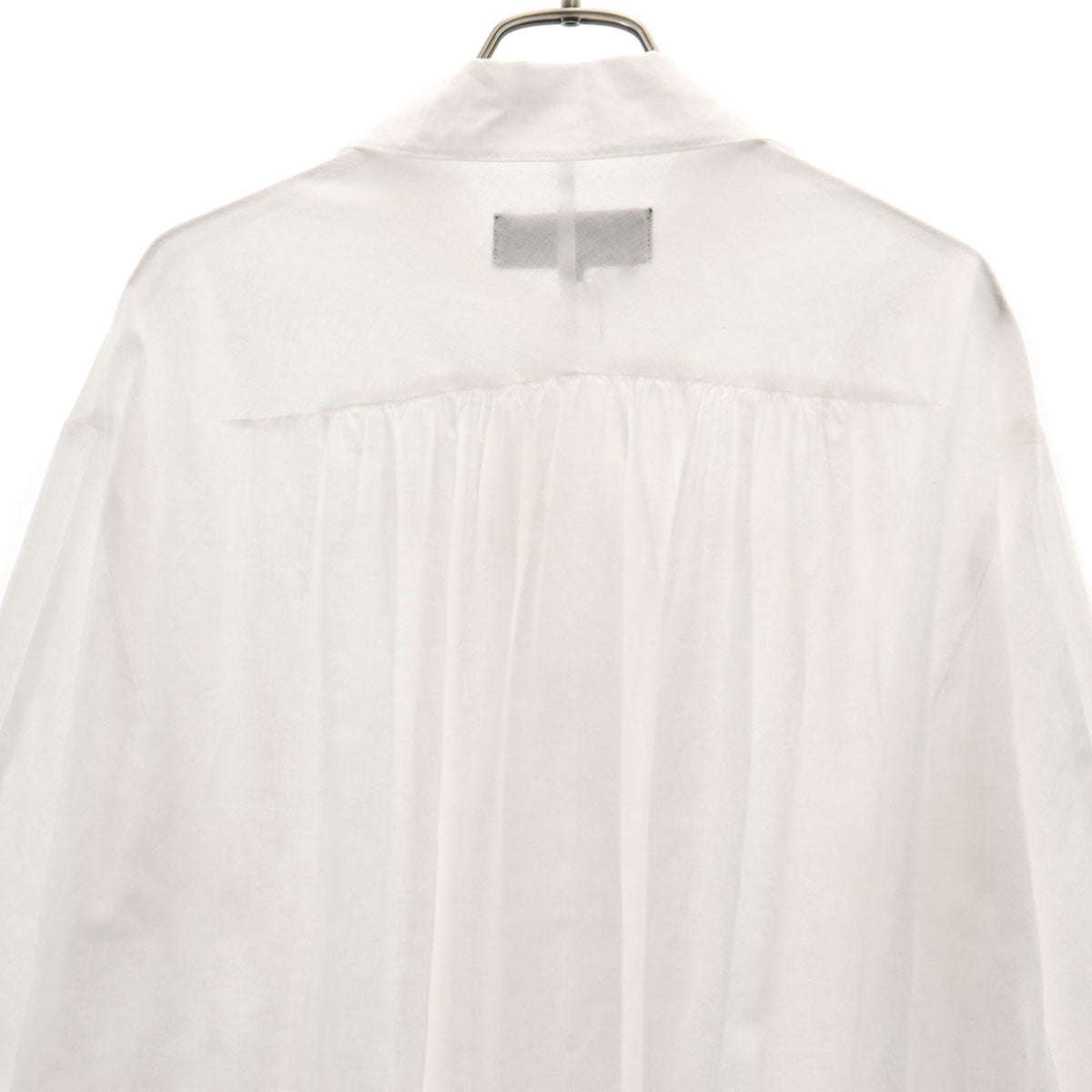 tricot COMME des GARCONS トリココムデギャルソン 2010年 日本製 リネンブレンド 長袖 シャツワンピース M ホワイト レディース