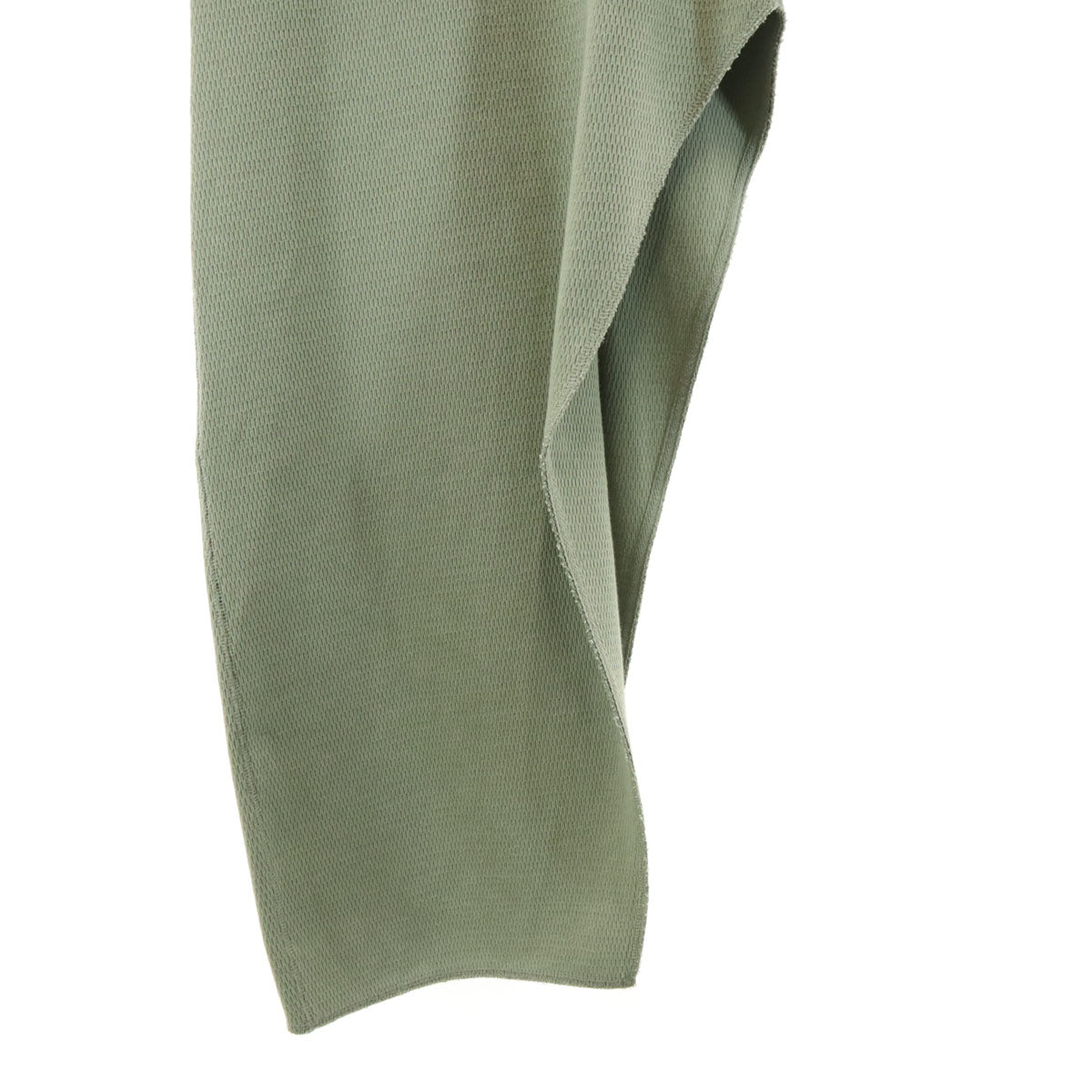 CLANE クラネ 半袖 スラントカット サーマル カットソー 1 オリーブ系 トップス レディース