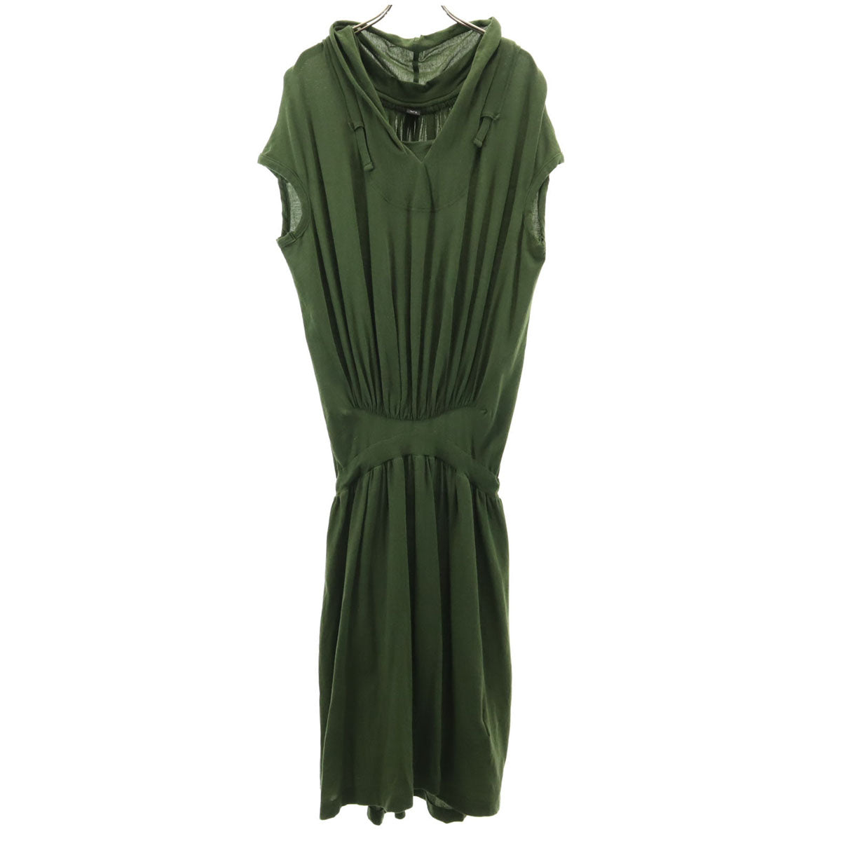 Y's ワイズ 日本製 半袖 ワンピース 2 カーキ ヨウジヤマモト レディース