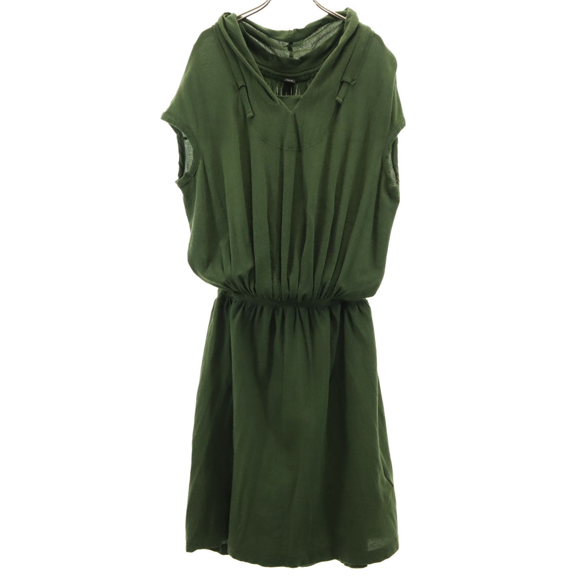 Y's ワイズ 日本製 半袖 ワンピース 2 カーキ ヨウジヤマモト レディース