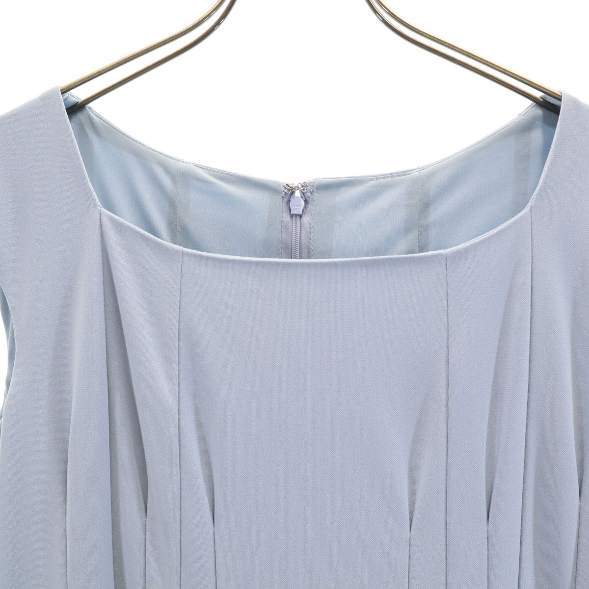 CHRISCELIN クリスセリーン 日本製 フレンチスリーブ ワンピース 38 水色 レディース