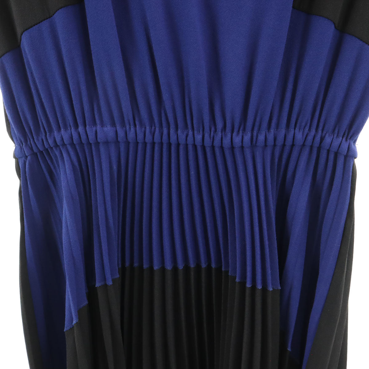 PRADA プラダ イタリア製 ノースリーブ プリーツ ワンピース 40S ブラック レディース