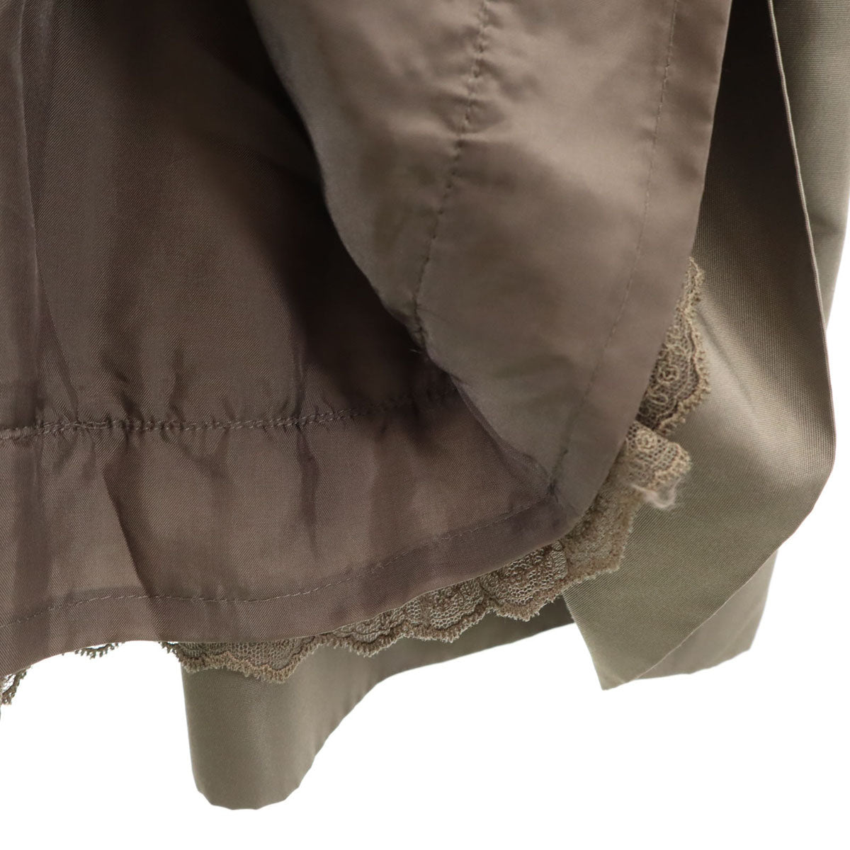 DAISY LIN For FOXEY デイジーリンフォーフォクシー 日本製 シルク ノースリーブ ギャザー ワンピース 40 グレーブラウン系 レディース