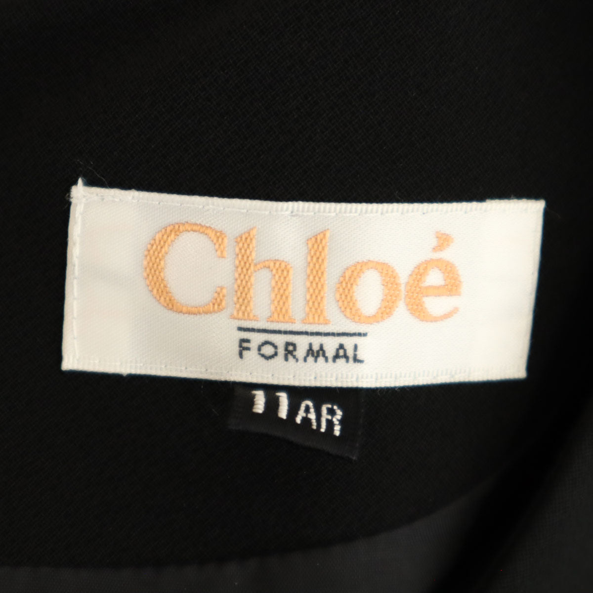 Chloe クロエ 日本製 半袖 フォーマル ワンピース 11AR ブラック レディース