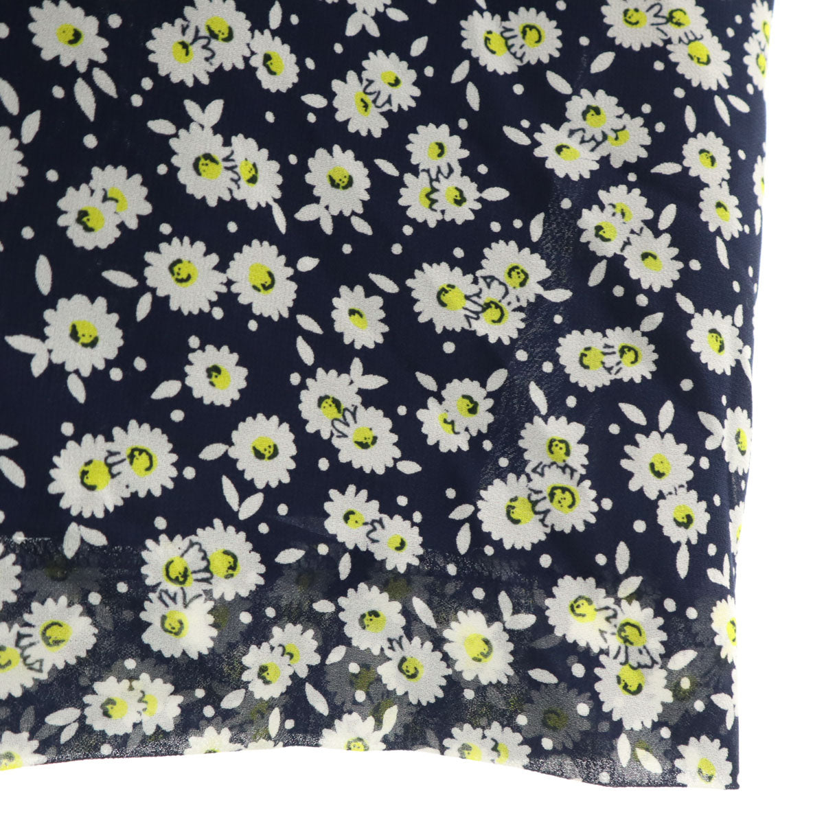 HANAE MORI 森英恵 ハナエモリ 日本製 花柄 半袖 ロングワンピース 38 ネイビー系 バックファスナー レディース