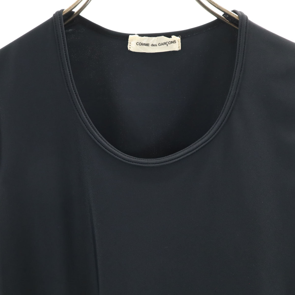 COMME des GARCONS コムデギャルソン 90s 1997年 オールド ドット ノースリーブ ストレッチ フレア ワンピース ブラック系 レディース