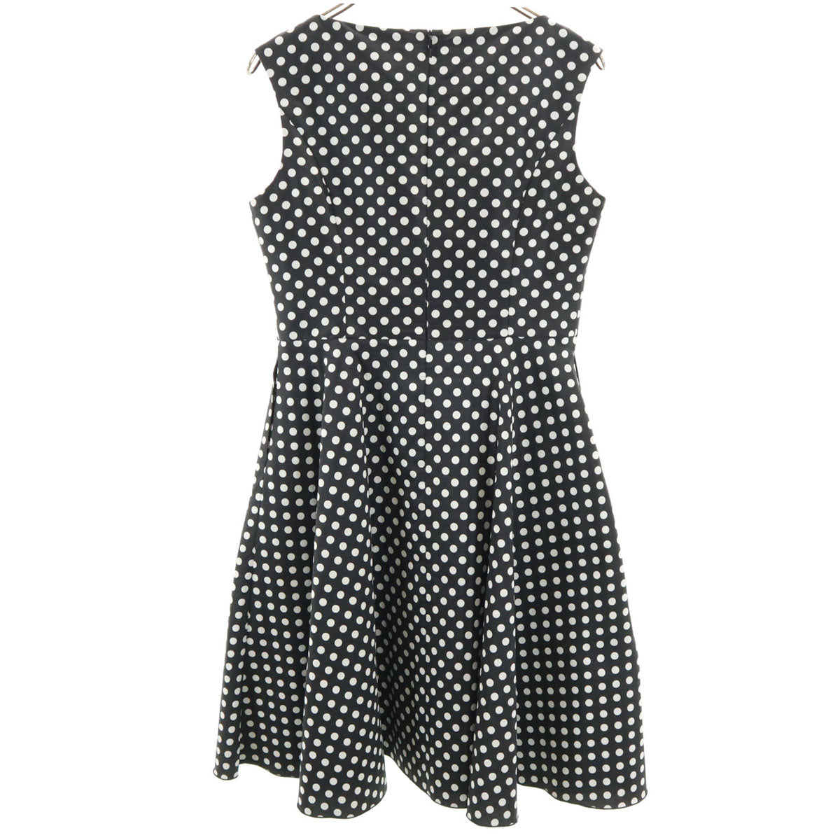 Rene basic ルネベーシック 日本製 ノースリーブ ワンピース 36 ブラック系 バックファスナー レディース