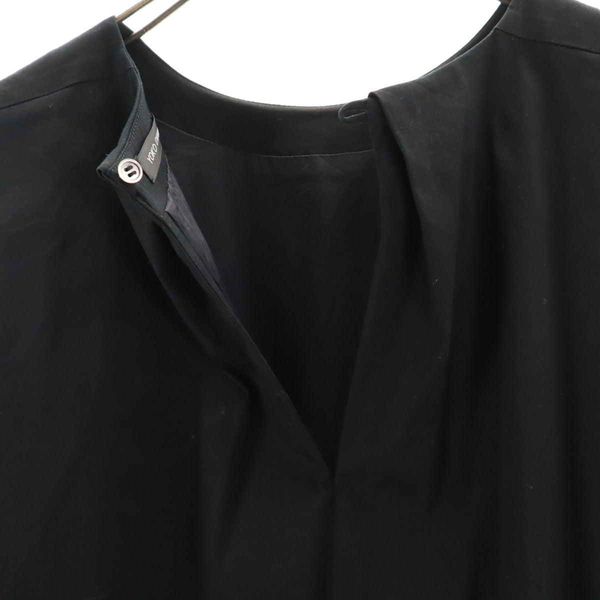 YOKO CHAN ヨーコチャン 日本製 ノースリーブ 膝丈ワンピース 38 ブラック系 レディース