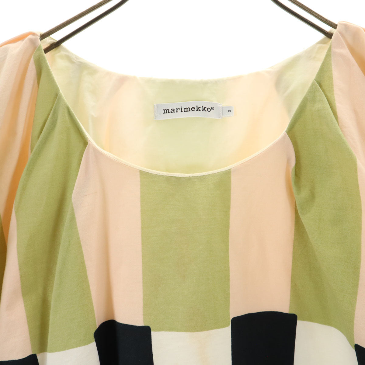 marimekko マリメッコ ストライプ 半袖 ワンピース S レディース