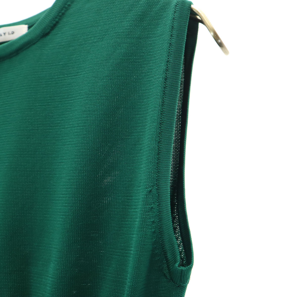 未使用 FRAY I.D フレイアイディー 日本製 ノースリーブ ニット ロングワンピース F グリーン レディース