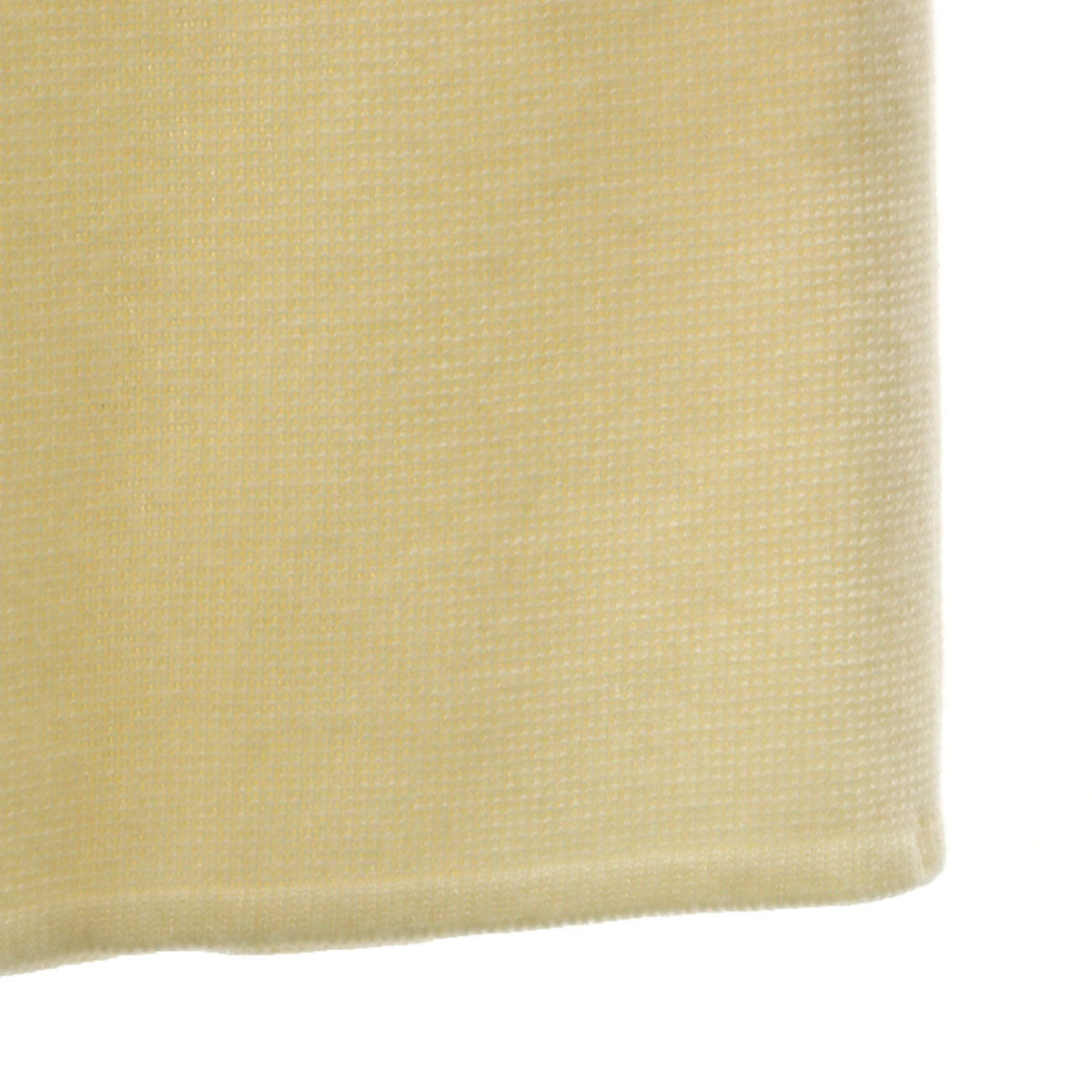 YVES SAINT LAURENT イヴサンローラン 90s 日本製 オールド 半袖 Vネック ニット ワンピース M グリームイエロー レディース