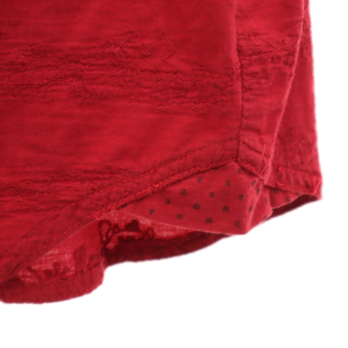 drug store's ドラッグストアーズ 半袖 シャツワンピース F レッド レディース