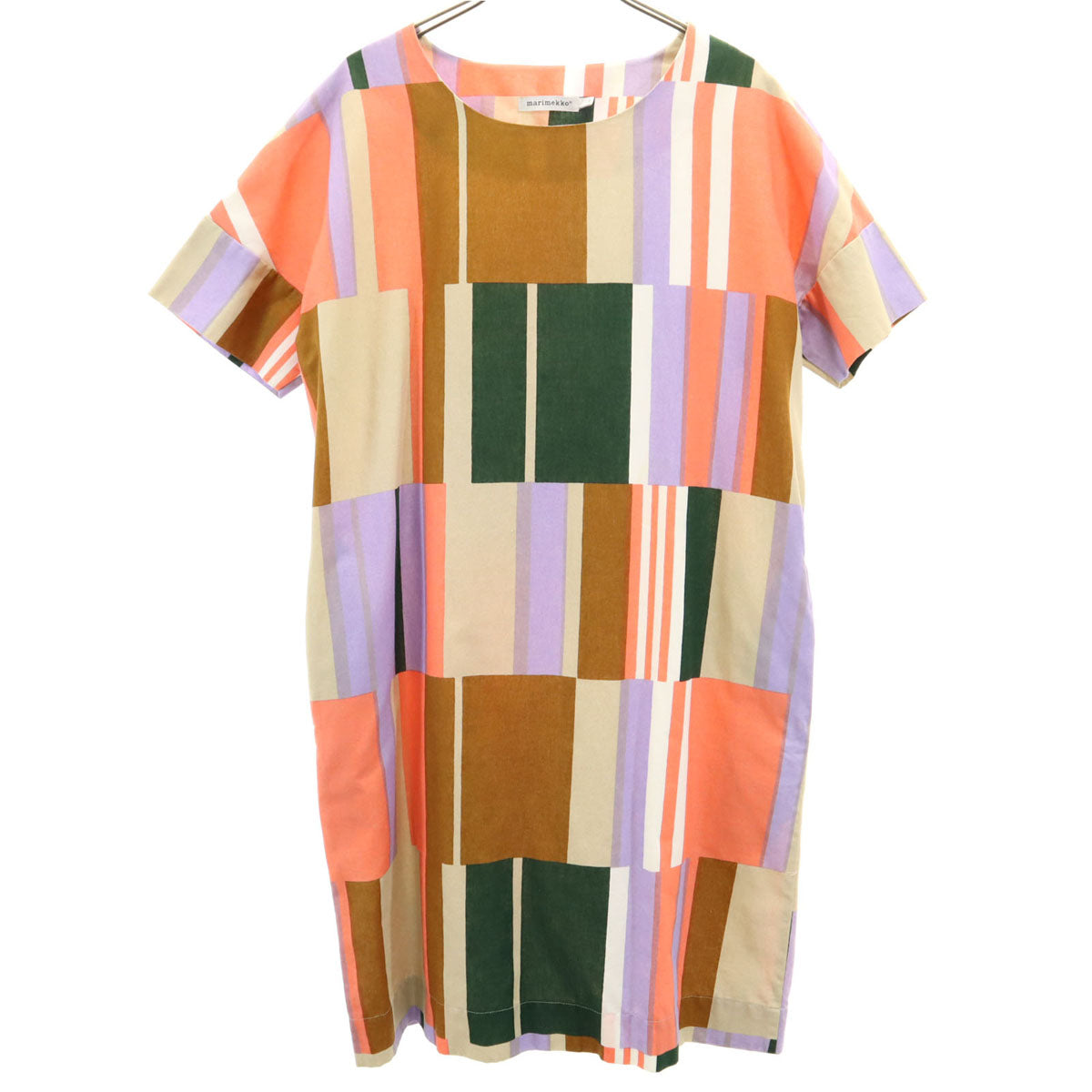 marimekko マリメッコ 総柄 半袖 ワンピース 32 レディース
