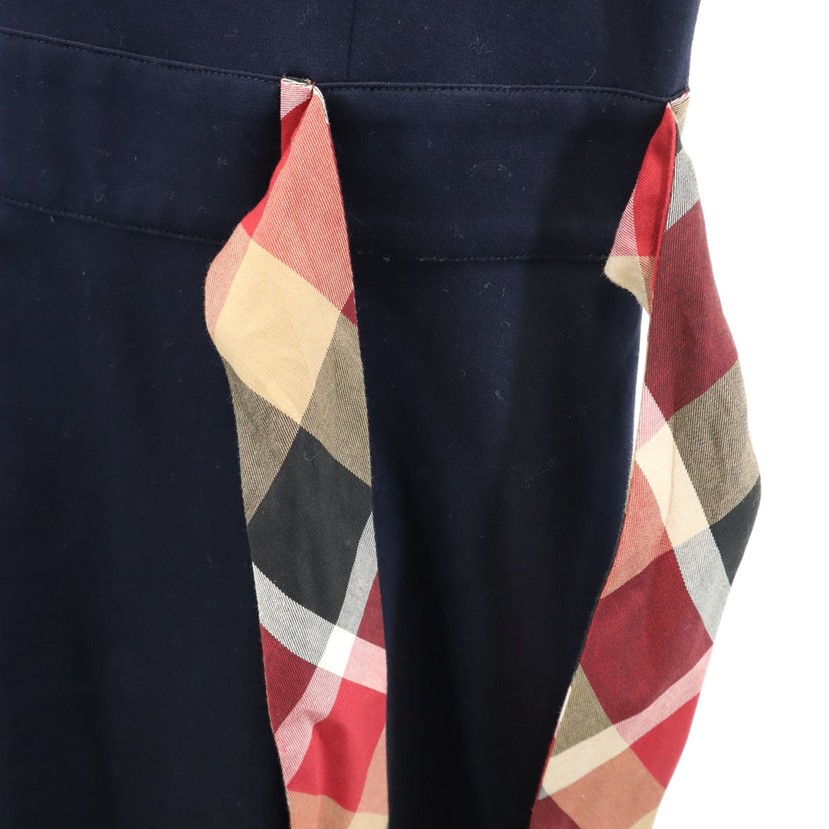 BLUE LABEL CRESTBRIDGE ブルーレーベルクレストブリッジ 半袖 ワンピース 38 ネイビー系 三陽商会 レディース