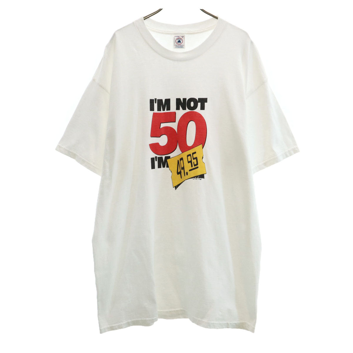 DELTA デルタ 90s オールド I'M NOT 50 半袖 ロング Tシャツ XL ホワイト メンズ