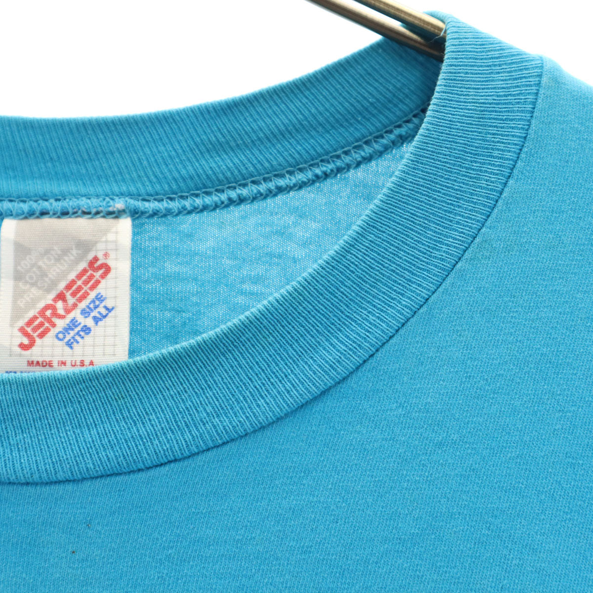 JERZEES ジャージーズ 90s USA製 オールド ラビット 半袖 ロングワンピース ONE SIZE 水色 うさぎ アニマル レディース