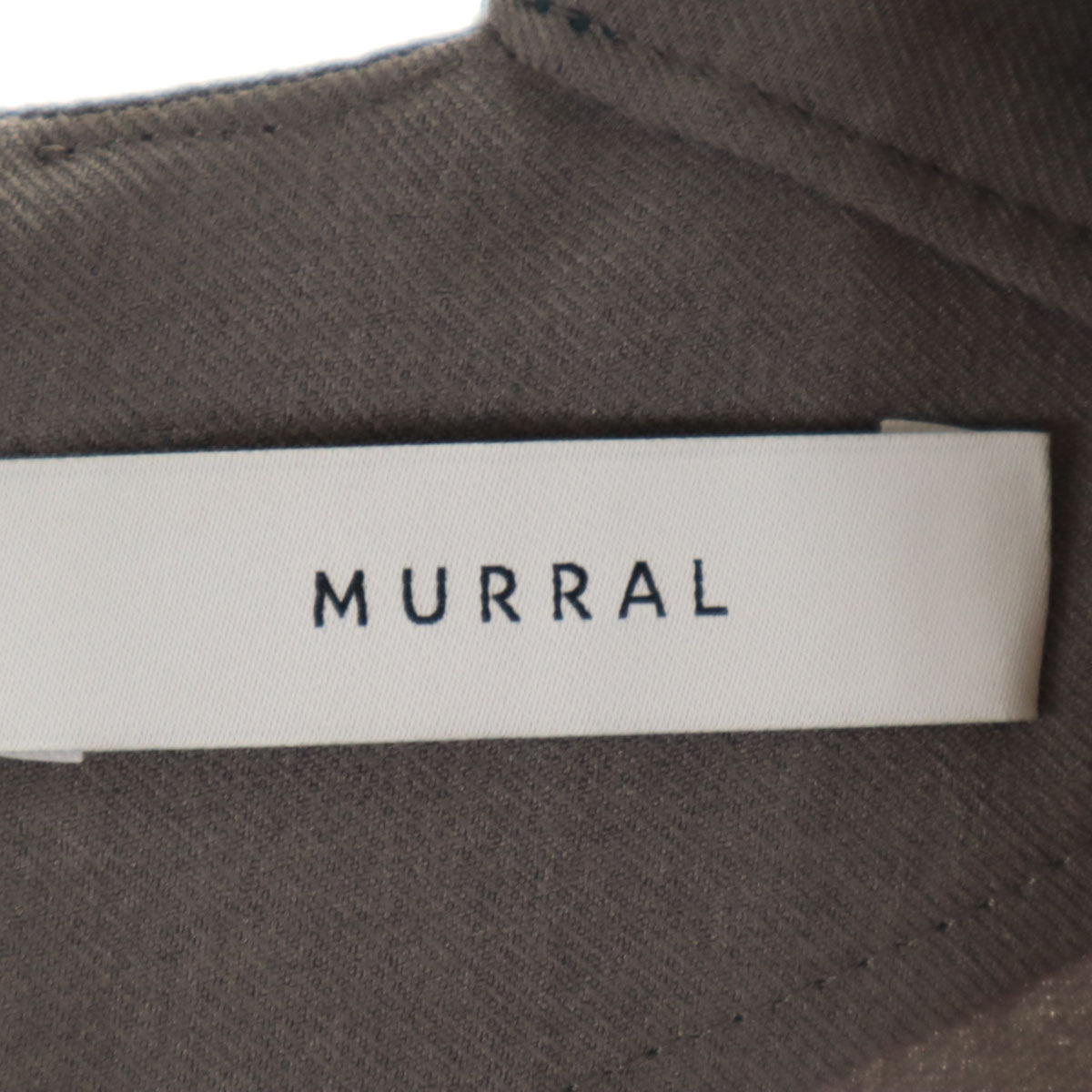 MURAL ミューラル 未使用 総柄 半袖 刺繍 ロングワンピース 1 グレー タグ付き レディース