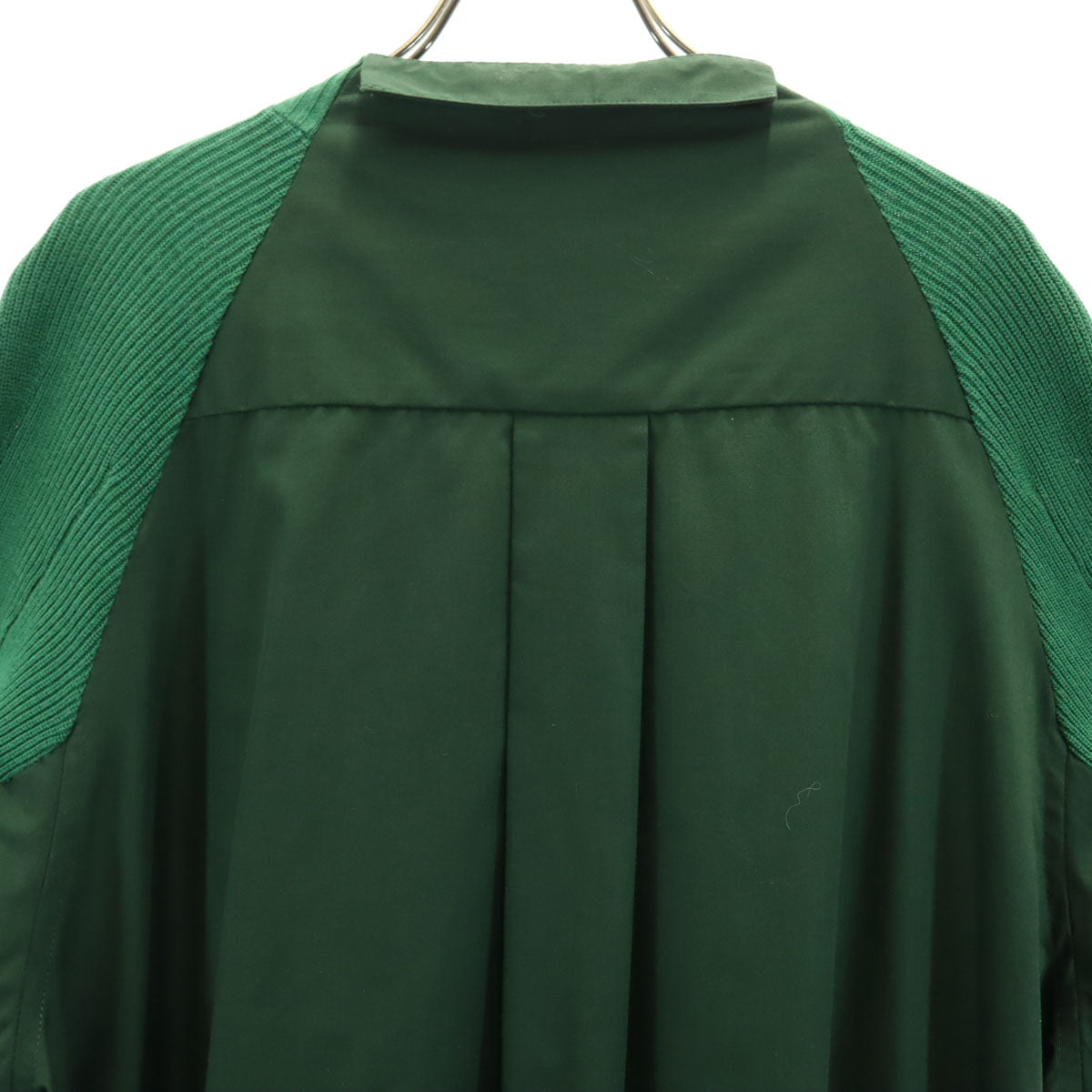 Sacai サカイ 半袖 ニット切替 ドッキング ワンピース 2 グリーン