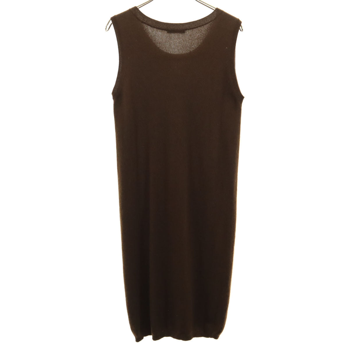 ISSEY MIYAKE イッセイミヤケ 90s シルクブレンド オールド ノースリーブ ニット ワンピース M ブラウン レディース