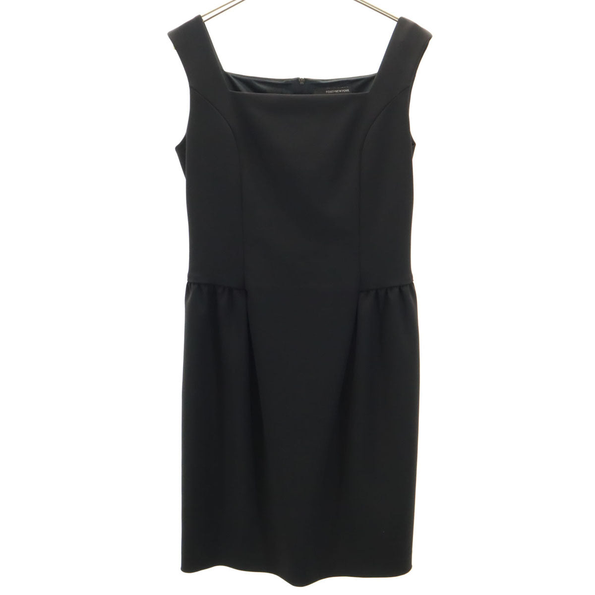 FOXEY NEW YORK フォクシーニューヨーク 日本製 ノースリーブ ワンピース 42 ブラック レディース