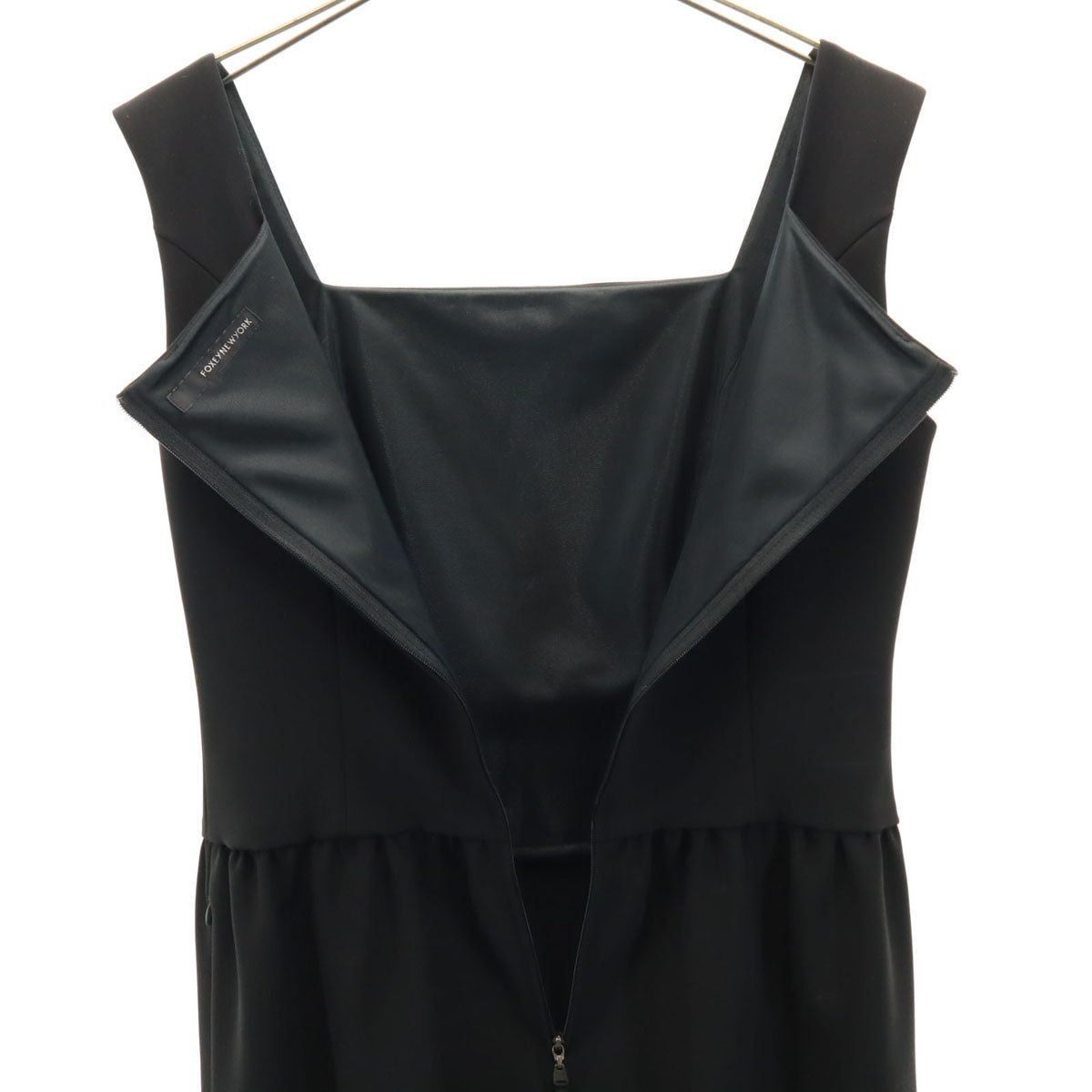 FOXEY NEW YORK フォクシーニューヨーク 日本製 ノースリーブ ワンピース 42 ブラック レディース