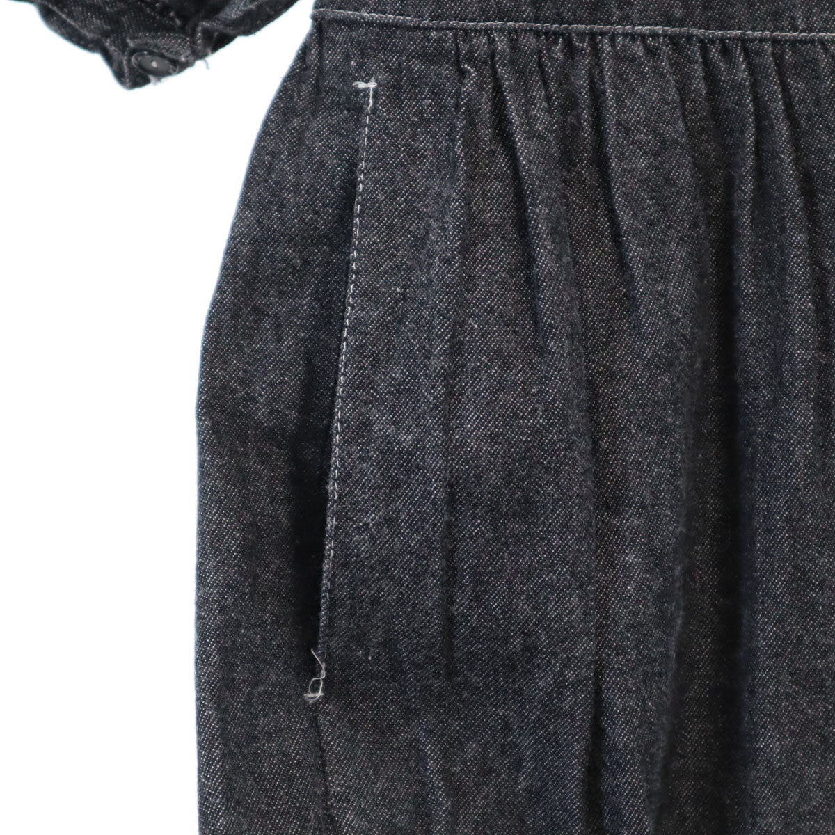 PINK HOUSE ピンクハウス 7分袖 ワッペン ロングワンピース グレー系 レディース