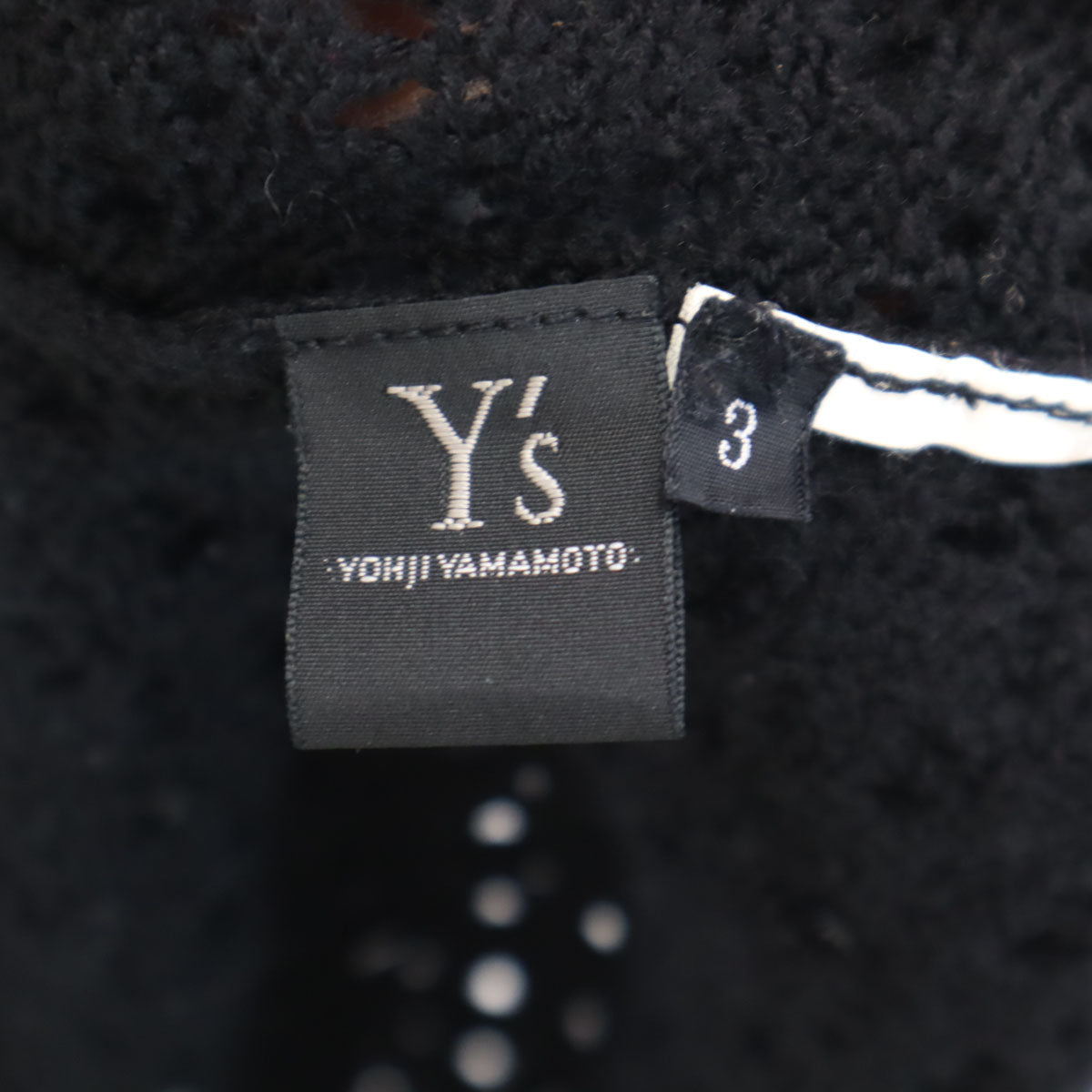 Y's ワイズ 長袖 変形 ニットカーディガン 3 黒 ヨウジヤマモト レディース