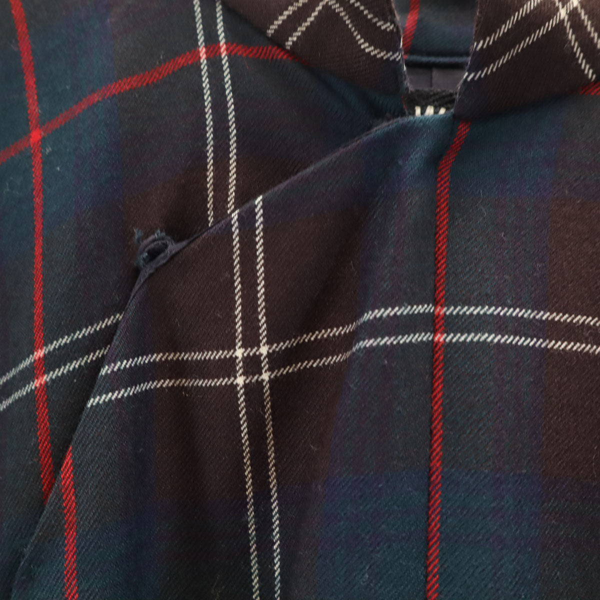 JUNYA WATANABE COMME des GARCONS ジュンヤワタナベコムデギャルソン オールド チェック柄 長袖 チャイナ ロングワンピース ブラウン系 レディース