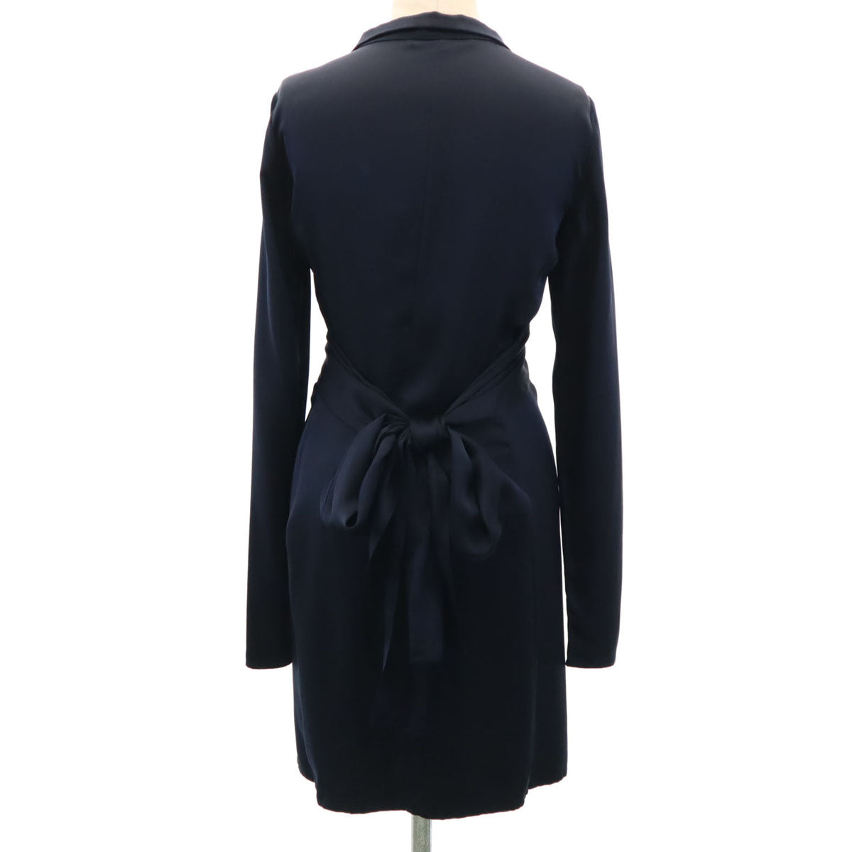 GUCCI グッチ イタリア製 シルク 長袖 ミニ シャツワンピース 38 黒 レディース