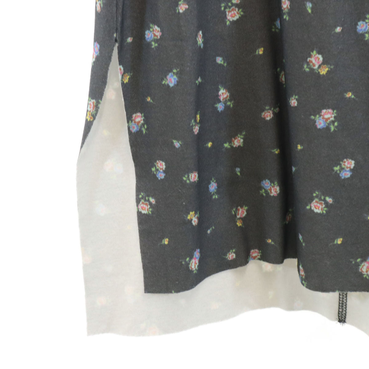 未使用 MICHAEL ミシェル 日本製 総柄 タンクトップ F グレー レディース