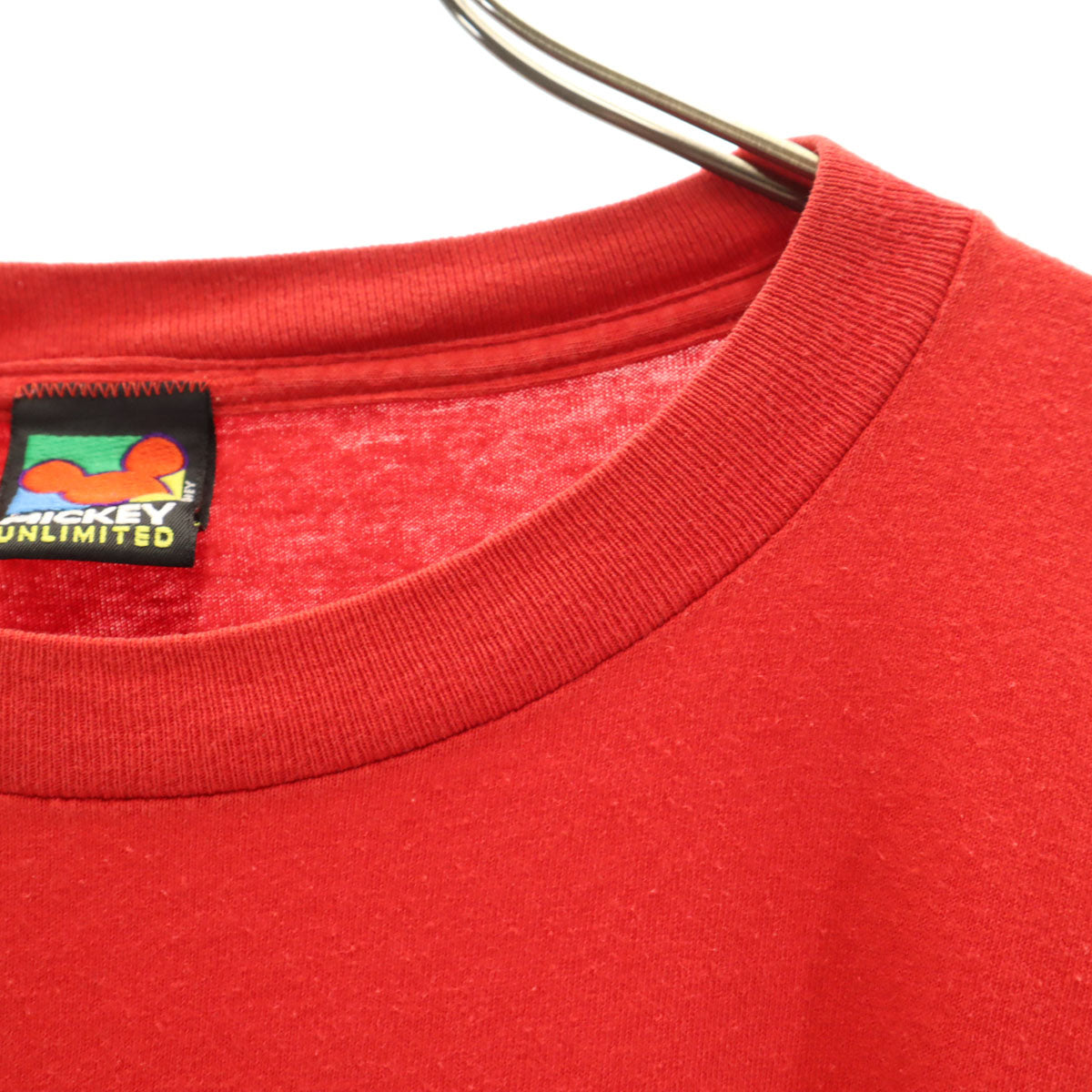 MICKEY UNLIMITED ミッキー アンリミテッド 90s オールド 半袖 Tシャツ 赤 ミッキーマウス レディース