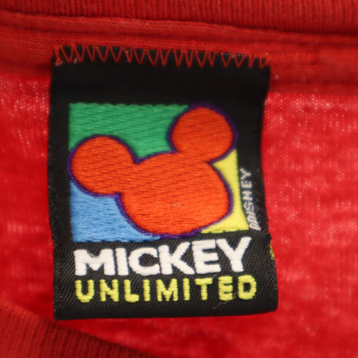 MICKEY UNLIMITED ミッキー アンリミテッド 90s オールド 半袖 Tシャツ 赤 ミッキーマウス レディース