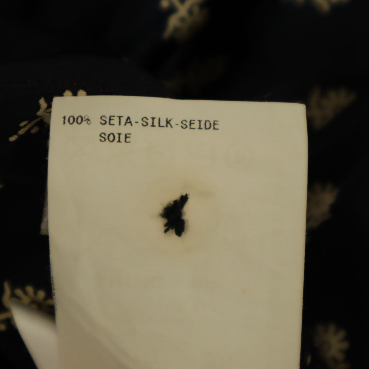 Emporio Armani エンポリオアルマーニ イタリア製 シルク 総柄 キャミワンピース 38 ネイビー レディース